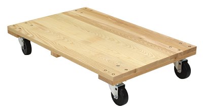 Hardwood Solid Deck Dolly 24" x 36" 900 Lb. Capacity